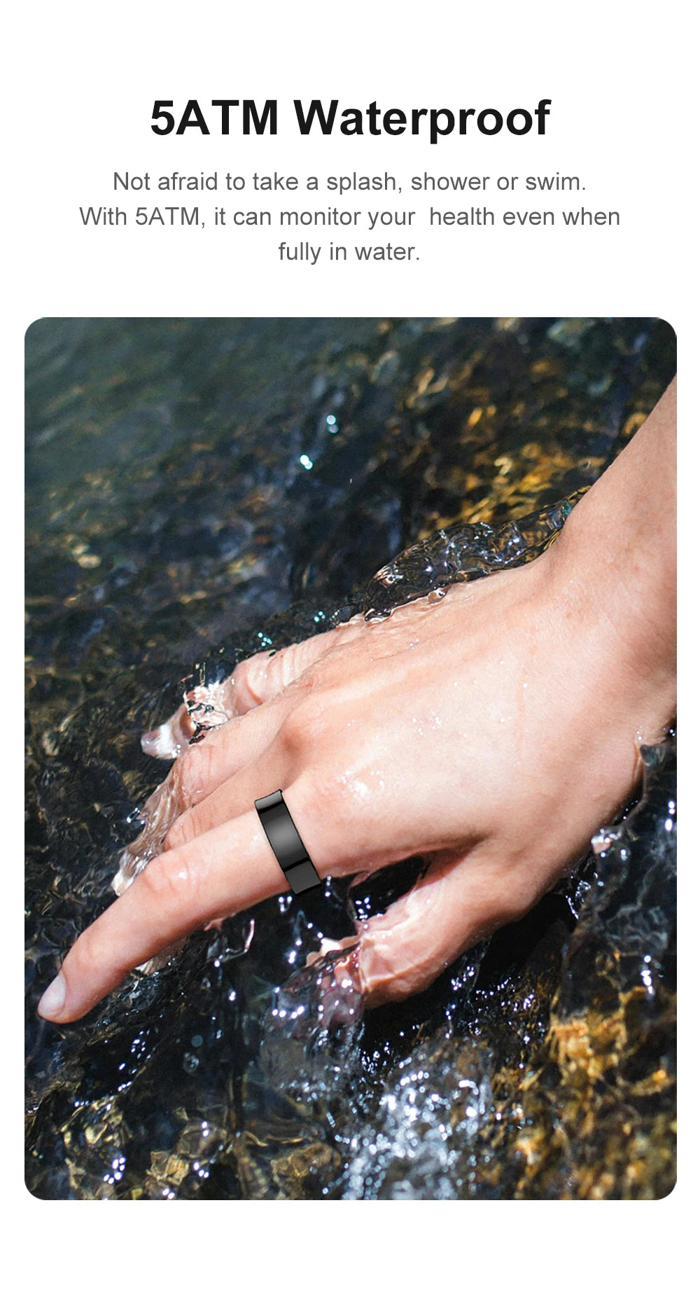 Anel Inteligente COLMI R09 2025 para Homens e Mulheres com Estojo de Carregamento, Monitor de Temperatura Corporal, Saúde e Sono para Telefone Xiaomi Samsung