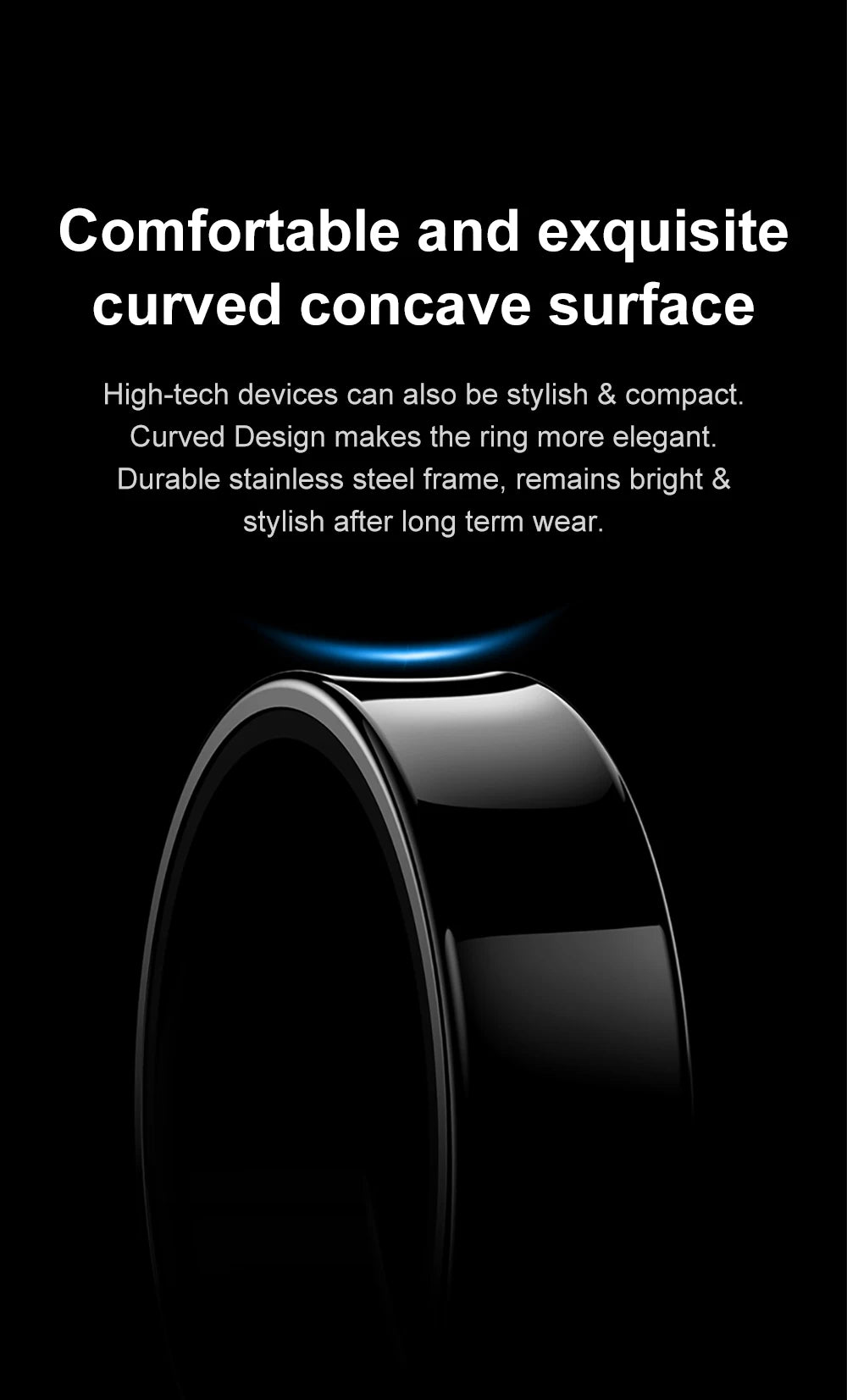 Anel Inteligente COLMI R09 2025 para Homens e Mulheres com Estojo de Carregamento, Monitor de Temperatura Corporal, Saúde e Sono para Telefone Xiaomi Samsung